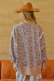 Leopard Grace Signature Button Pullover