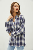 Oversized Soft Flannel Blue