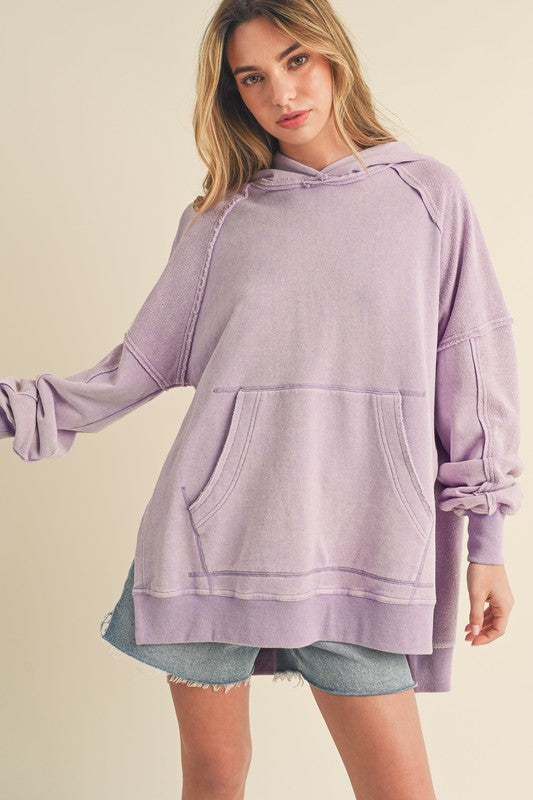 Washed Relaxed Hoodie Lilac
