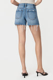 HiRise Uneven Hem Boyfriend Short