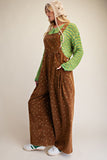 Floral Corduroy Overalls