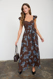 Sweetheart Corset Floral Midi Dress