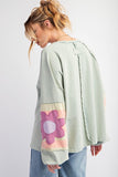 Oversized Flower Patch L/S Sweatshirt