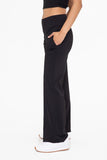 Nylon Blend Tailored Pants Blk