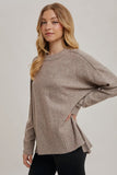 CrewNeck Drop Shoulder Sweater Latte