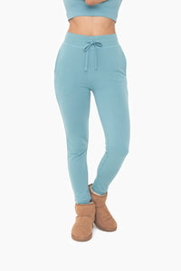 French Terry Cuff Joggers Teal