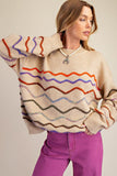 Wavy Stripe oversized Sweater