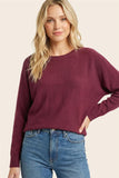 Crewneck Dolman Sweater Burgundy