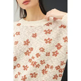 Floral Double Knit Sweater