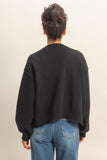 Waist Length Cardigan Black