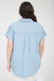 Plus Stripe Collared Button Down