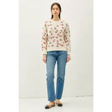 Floral Double Knit Sweater