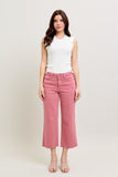 Kylie HW Wide Crop Denim Rose