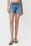 HiRise Uneven Hem Boyfriend Short