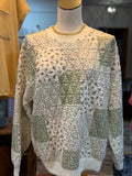 Floral Patchwork Fleece Olive