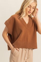 Oversized Vneck Sweater Vest