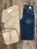Thin Stripe Round Neck Cardigan