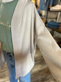 Mineral Wash Fleece Hooded Cardigan