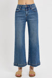 Megan HR Crop Wide Leg Yoke Jeans