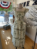 Tiered Ruffle Floral Midi Dress