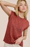 Sleeveless Ribbed Sweater Baked Clay