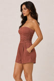 Strapless Shirred Romper BakeWood