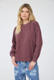 Maroon L/S Knit Top