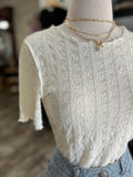 Lace S/S Top White