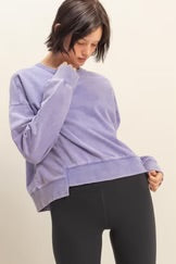 Washed Oversized Crew Hem