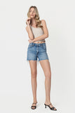 HiRise Uneven Hem Boyfriend Short