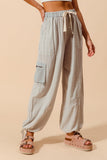 Multi Stripe Balloon Style Pants Vintage Denim