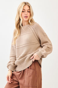 Chunky Pattern Sweater Taupe