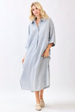 Pinstripe Denim Oversized Dress