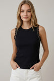 Grommet Ruffle Slv Tank