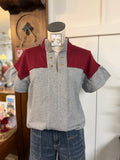 Metal Eyelet Colorblock Top