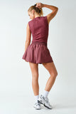 Essential Micro-Ribbed Henley Tank Rosewood