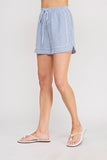 Front Tie Striped Shorts