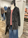 Mineral Wash Hoodie Cardigan