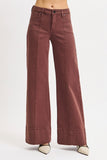 Wyatt Mid Rise Wide Leg chocolate