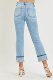 Greta HR Ankle Straight Cuff Jeans Light