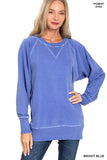 French Terry Pullover w/Pockets Bright Blue