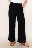 Elastic Waist Wide Leg Pant Blk