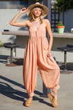 Mineral Washed Jumpsuit Apricot