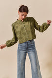 Embroidered Woven Shirt Olive