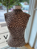 Leopard Mockneck S/L Top