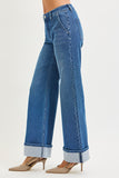 Eliana MR Wide Cuffed Jeans
