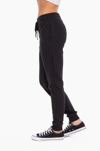 French Terry Cuff Joggers Blk