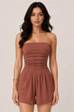 Strapless Shirred Romper BakeWood