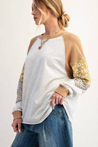 Mineral Wash Patchwork Sweatshirt