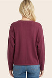 Crewneck Dolman Sweater Burgundy